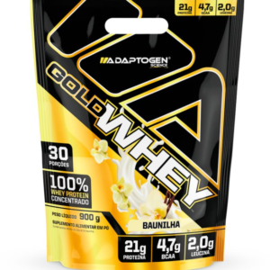 Gold Whey Concentrado Sabor Baunilha Adaptogen Refil 900g
