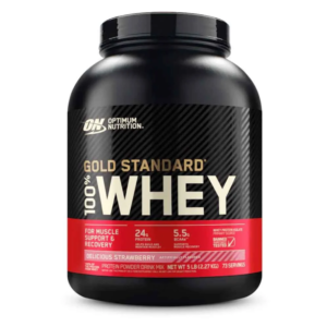100% Whey Gold Standard sabor Morango Optimum Nutrition 2.26kg