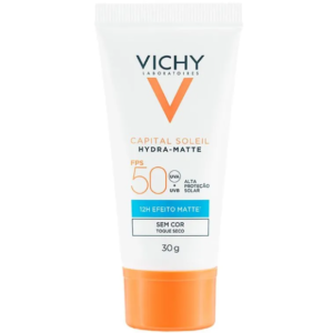 Protetor Solar Facial Vichy Hydra Matte Capital Soleil Sem Cor Fps 50 30g