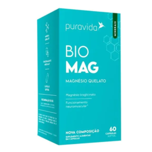 Bio Mag Puravida Magnésio Quelato com 60 cápsulas