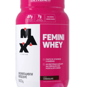 Femini Whey Protein Max Titanium sabor Chocolate 900g