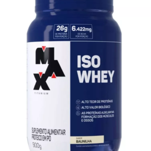 Suplemento Alimentar Iso Whey Max Titanium sabor Baunilha 900g