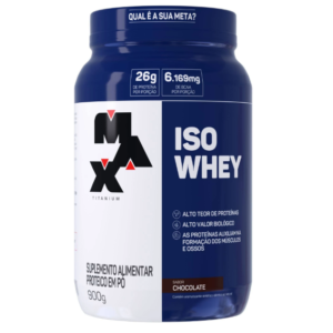 Suplemento Alimentar Iso Whey Max Titanium sabor Chocolate 900g