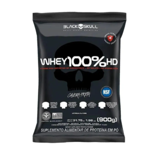 Whey 100% HD Sabor Baunilha Black Skull Refil 900g