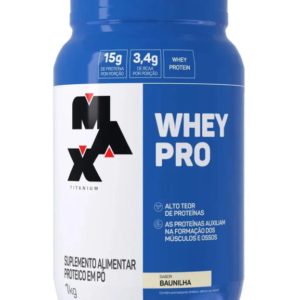 Whey Pro sabor Baunilha Max Titanium 1kg
