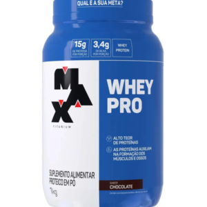 Whey Pro sabor Chocolate Max Titanium 1kg