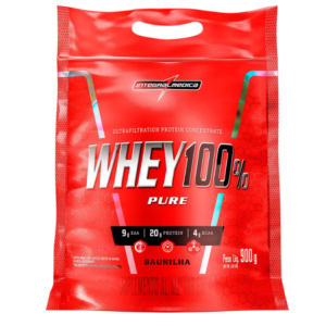 Whey Protein Concentrado 100% Pure sabor Baunilha Integralmedica Refil 900g