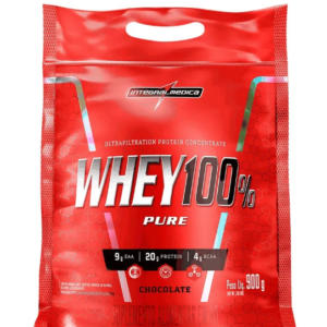 Whey Protein Concentrado 100% Pure sabor Chocolate Integralmedica Refil 900g
