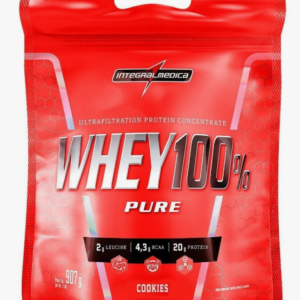 Whey Protein Concentrado 100% Pure sabor Cookies Integralmedica Refil 900g