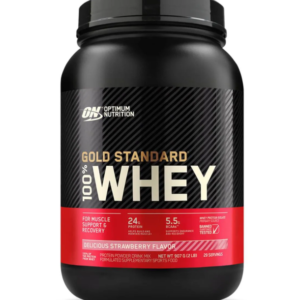 Whey Protein Gold Standard 100% Optimum Nutrition sabor Morango 907g