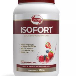 Whey Protein Isofort sabor Frutas Vermelhas Vitafor 900g
